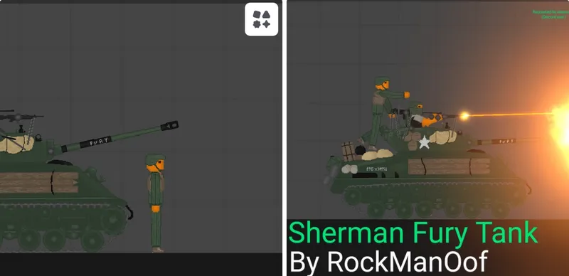 M4A3E8ShermanFury Fruit Playground Mods